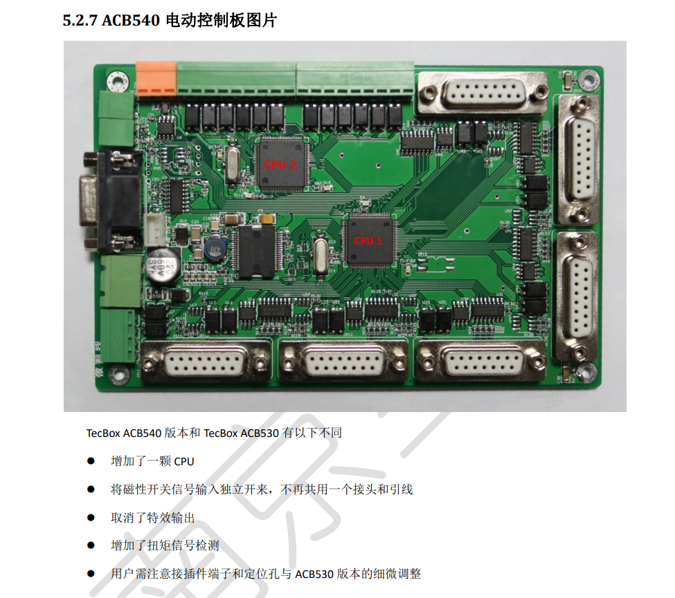 ACB540电动控制板图片