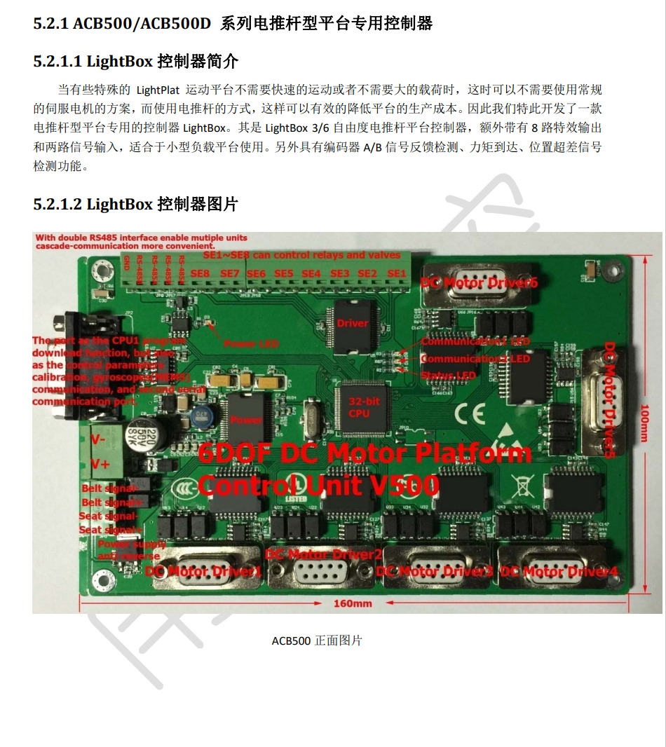 ACB500ACB500D系列电推杆型平台专用控制器